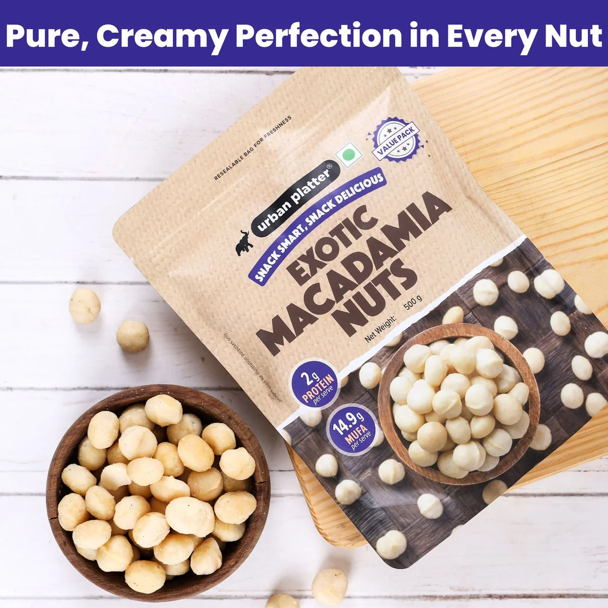 Bold and Exotic Macadamia Nuts, 500g