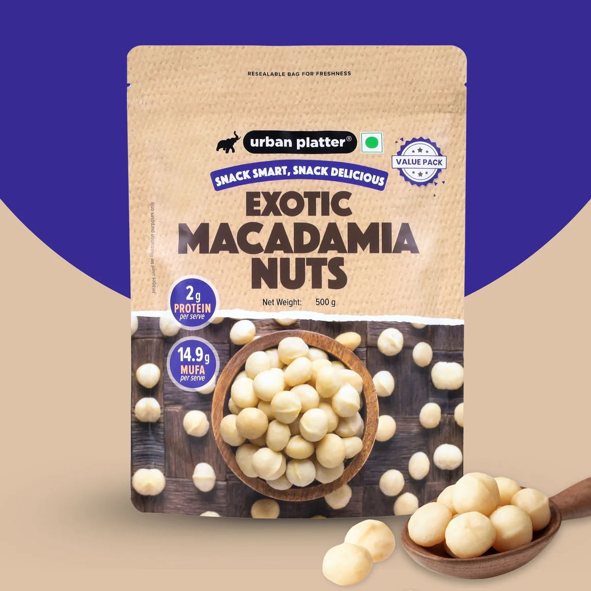 Bold and Exotic Macadamia Nuts, 500g